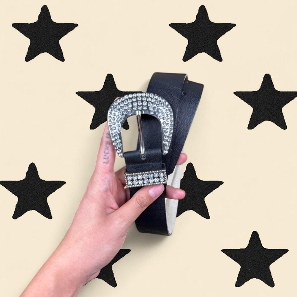 Y2k rhinestone western buckle